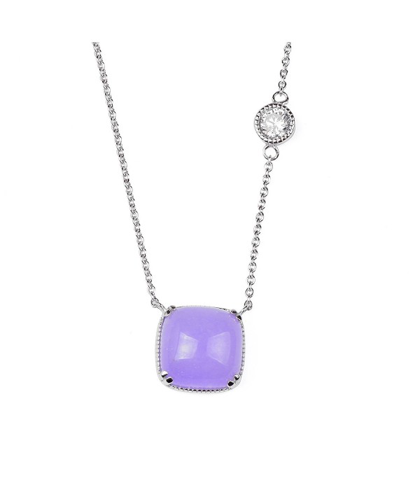 Sterling Lavender Zirconia Inspired Necklace