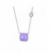 Sterling Lavender Zirconia Inspired Necklace