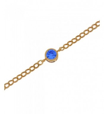 Simulated Tanzanite Bracelet Plated Sterling