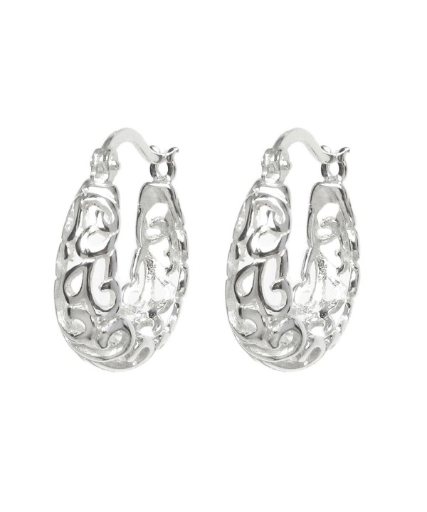 Sterling Silver Filigree Flower Earring