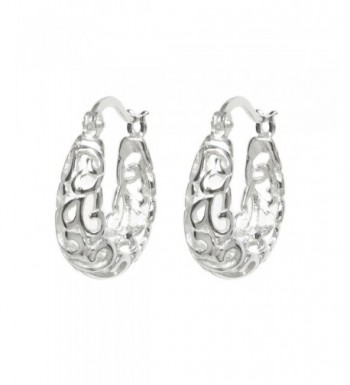 Sterling Silver Filigree Flower Earring