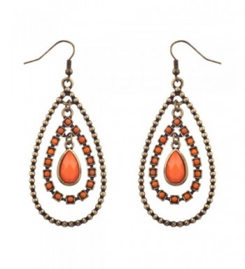 Lux Accessories Burnished Statement Earrings