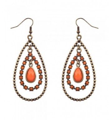 Lux Accessories Burnished Statement Earrings