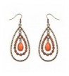 Lux Accessories Burnished Statement Earrings