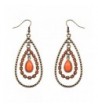 Lux Accessories Burnished Statement Earrings