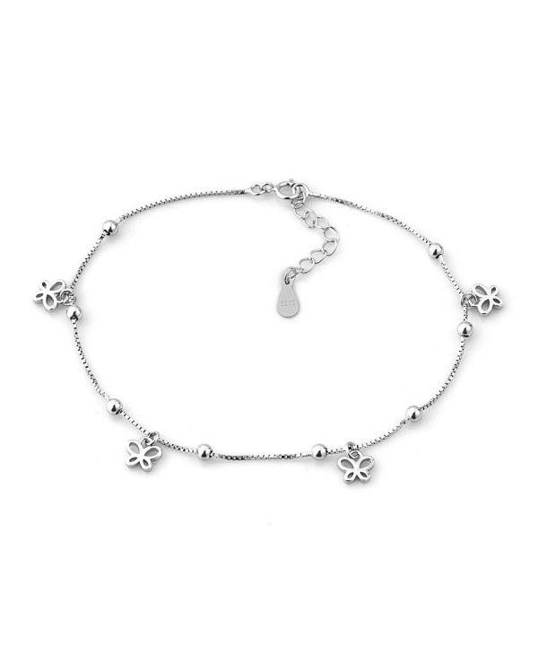 LovelyCharms Sterling Silver Butterflies Bracelets