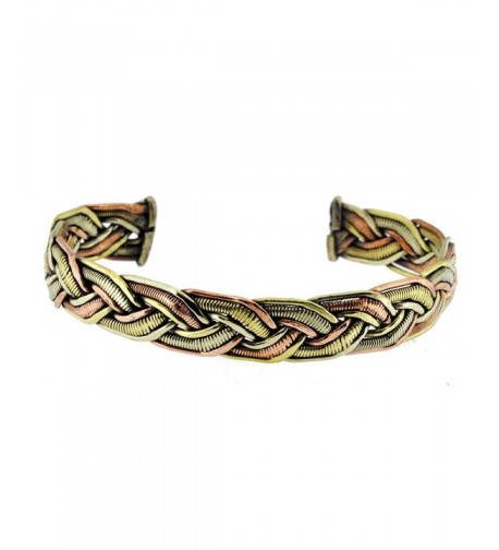 Tibetan Copper Bracelet Healing Braided