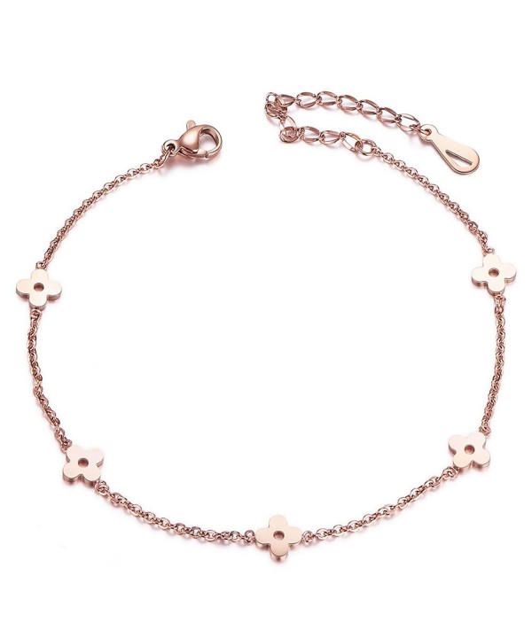 SHEGRACE Flower Chain Anklet Bracelet