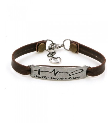 Bracelet Electrocardiogram Engraved Encourage Jewellery