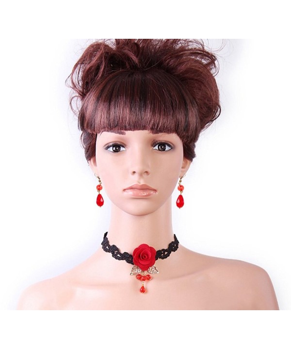 Meiysh Flower Gothic Pendant Necklace