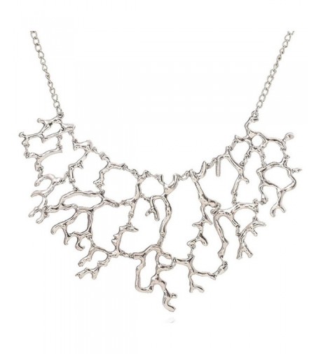 Alloy Silver Branch Necklace Inches