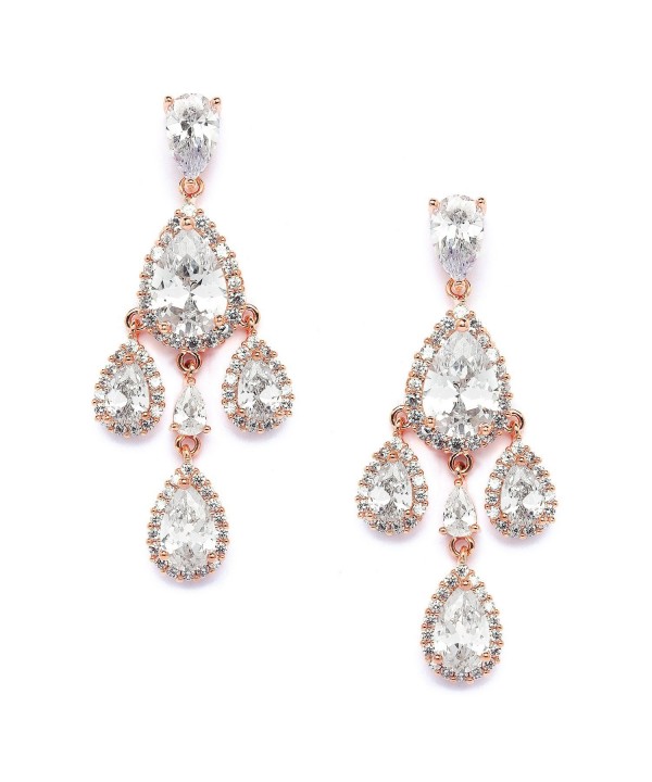 Mariell Wedding Bridal Chandelier Earrings