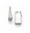 Chisel Stainless Brushed Rectangle Earring