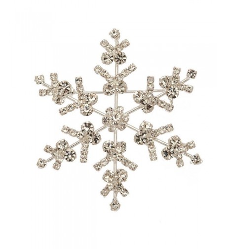 Silver Sparkle Snowflake Pin Style