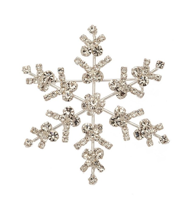 Silver Sparkle Snowflake Pin Style
