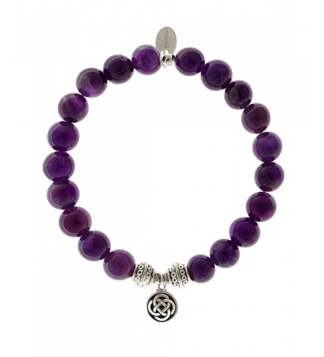 EvaDane Precious Amethyst Gemstone Bracelet