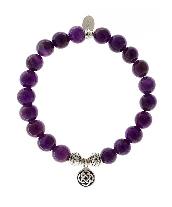 EvaDane Precious Amethyst Gemstone Bracelet