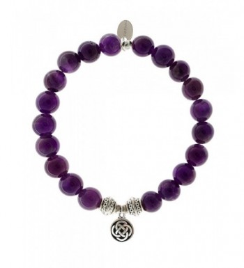 EvaDane Precious Amethyst Gemstone Bracelet