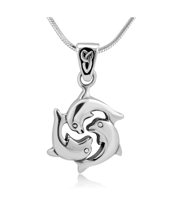 Sterling Dolphin Harmony Friendship Necklace