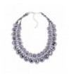 Jewelry Platinum Crystal Statement Necklaces