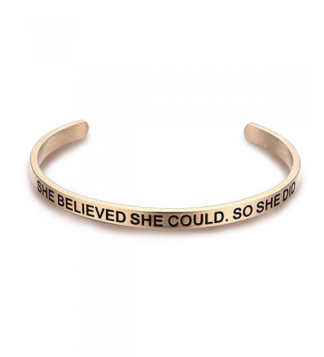 LAVUMO Believed Could Bracelet Inspirational