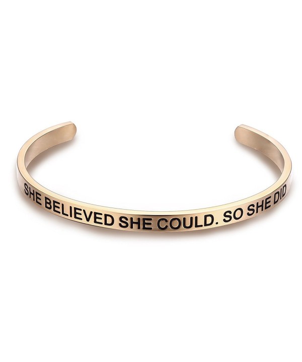 LAVUMO Believed Could Bracelet Inspirational