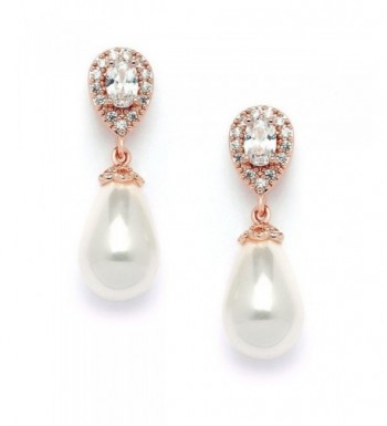 Mariell Pear Shaped Zirconia Wedding Earrings