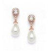 Mariell Pear Shaped Zirconia Wedding Earrings