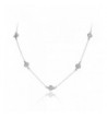 Sterling Silver Polished Station Necklace