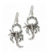 Gothic Scorpion Dangle Earrings Silver