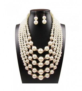 Elegant Jewelry Cluster Necklace Earrings