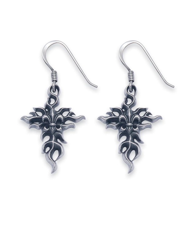 Sterling Silver Flaming French Earrings