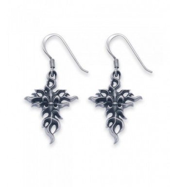 Sterling Silver Flaming French Earrings