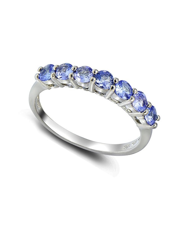 Sterling Silver Tanzanite Half Eternity