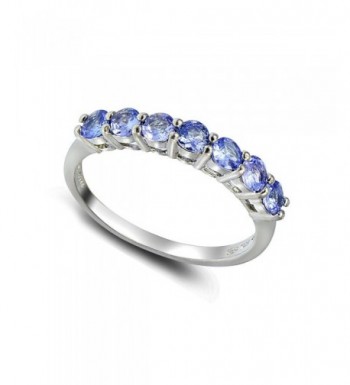 Sterling Silver Tanzanite Half Eternity