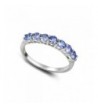 Sterling Silver Tanzanite Half Eternity