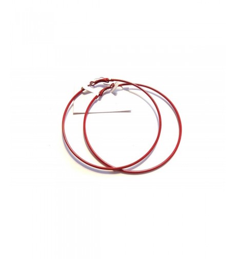 Large Color Hoop Earrings Inch
