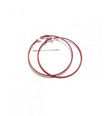 Large Color Hoop Earrings Inch