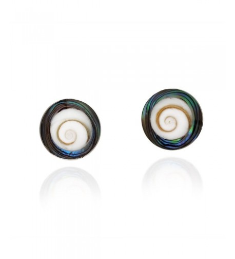 Modish Rainbow Abalone Sterling Earrings