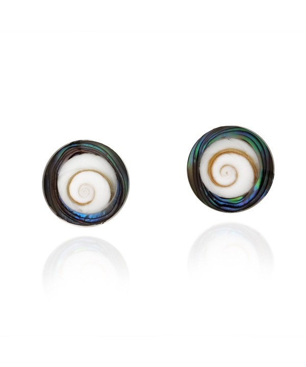 Modish Rainbow Abalone Sterling Earrings