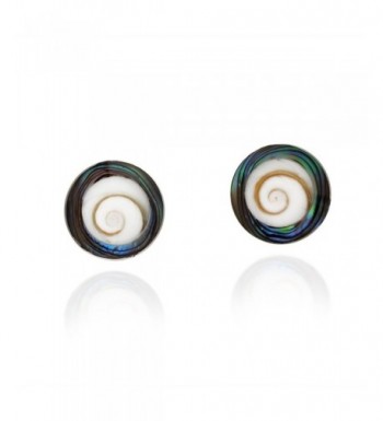 Modish Rainbow Abalone Sterling Earrings