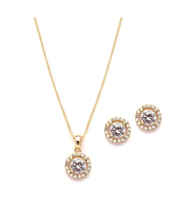 Mariell Dainty Zirconia Necklace Earrings