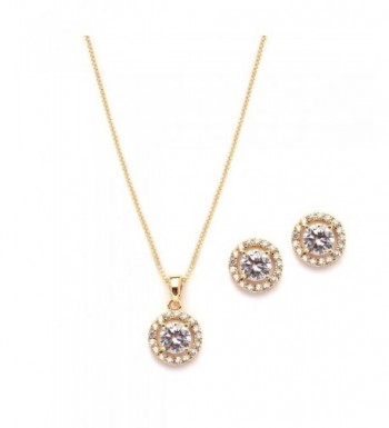 Mariell Dainty Zirconia Necklace Earrings