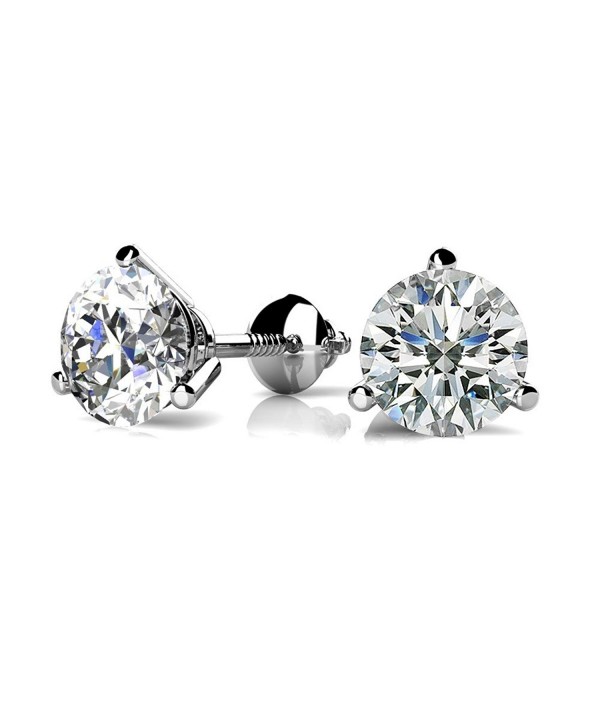 Zirconia Sterling Silver Martini Earrings