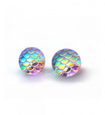Changing Iridescent Earrings Stainless Titanium