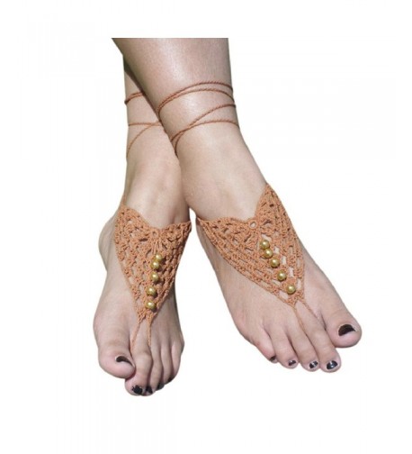 SusenstoneBarefoot Beach Sandals Crochet Anklet