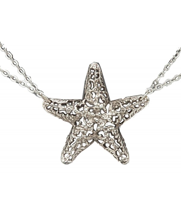 Silver Spoon Double Necklace Starfish