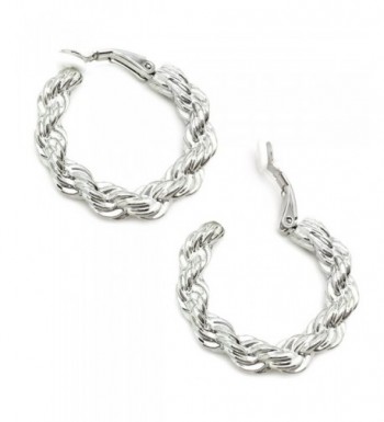 Sparkly Bride Earrings Braided Rhodium