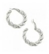 Sparkly Bride Earrings Braided Rhodium