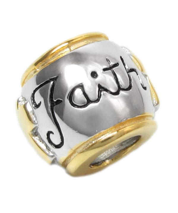 Sterling Silver Round Faith European style